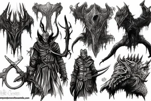 bloodborne hunter killing beast tattoo idea