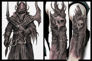 bloodborne hunter killing beast tattoo idea