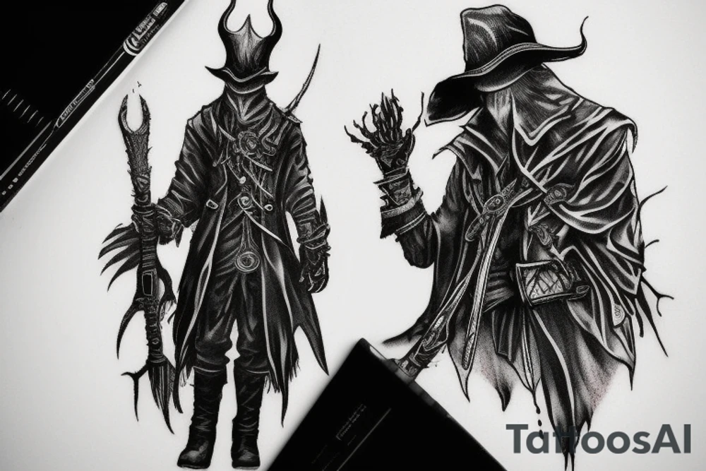 bloodborne hunter tattoo idea