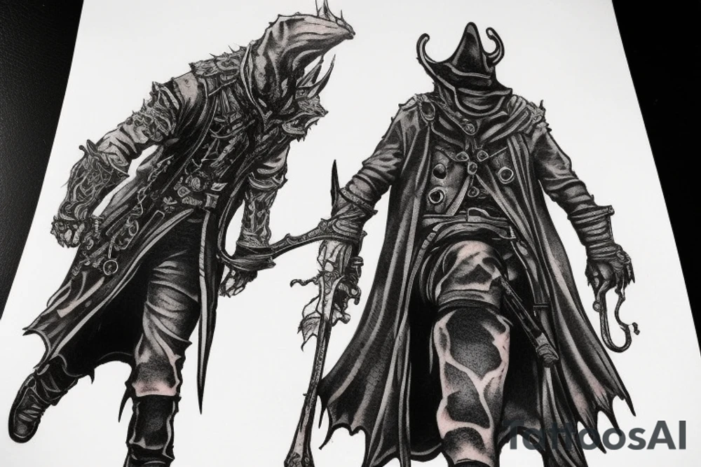 bloodborne hunter tattoo idea