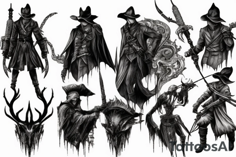 bloodborne hunter tattoo idea