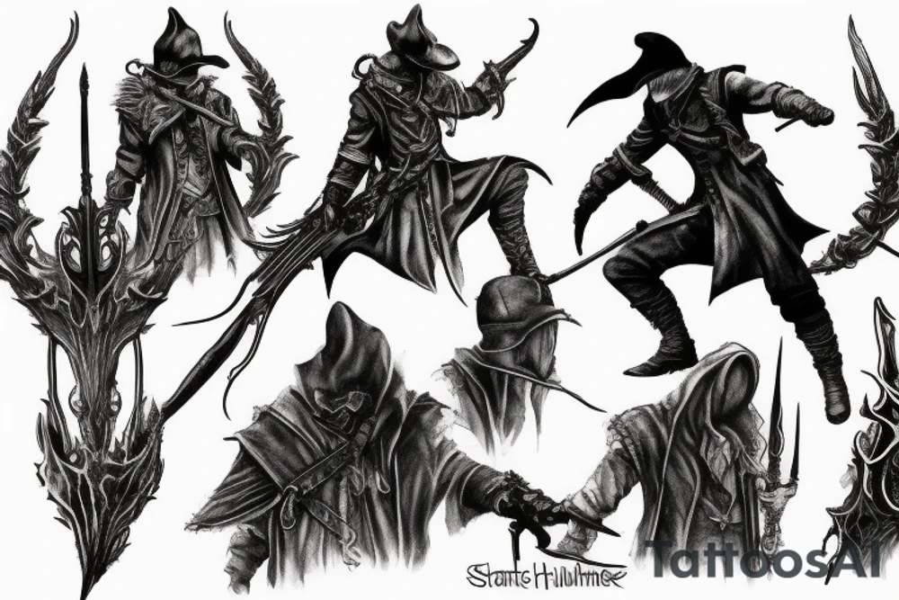 bloodborne hunter tattoo idea