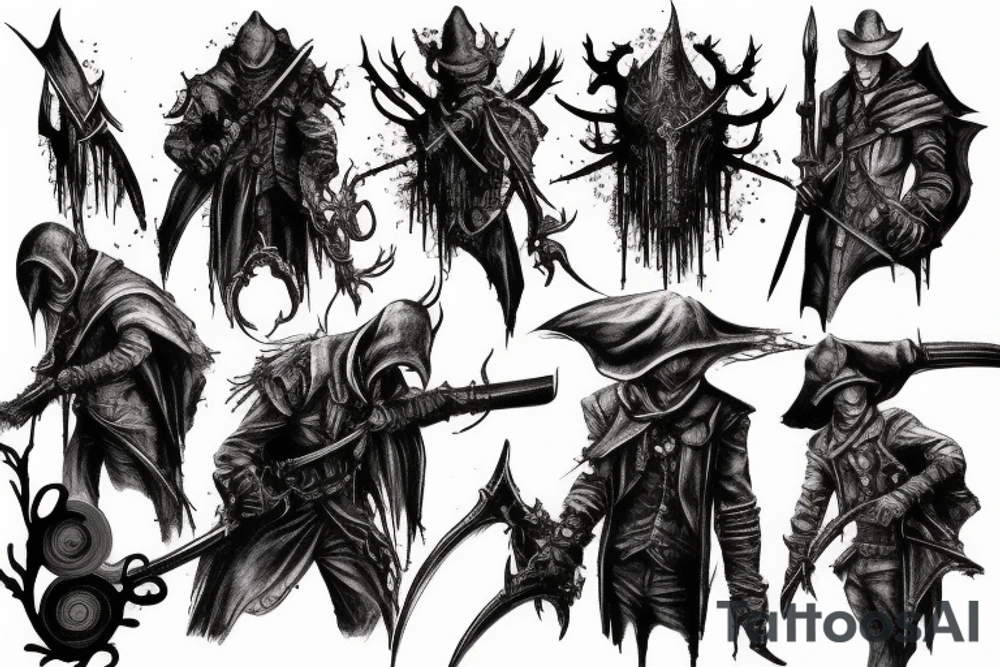 bloodborne hunter tattoo idea