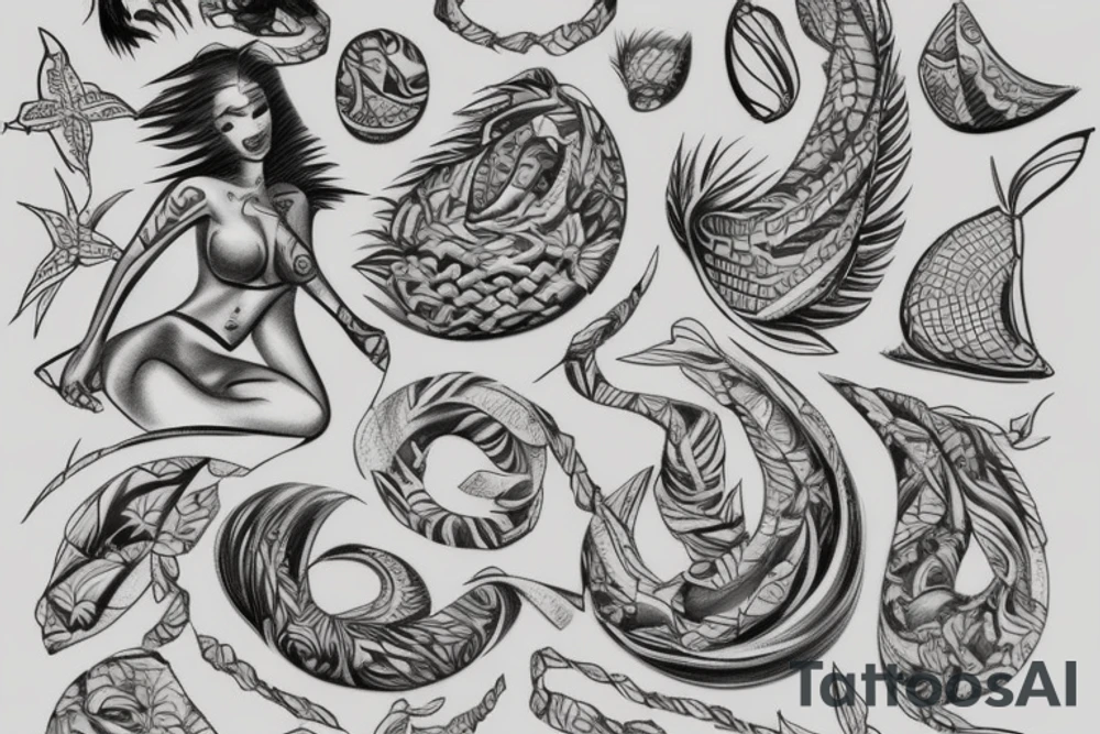 a piture of Hau'ula Beach
 in Hawaii tattoo idea