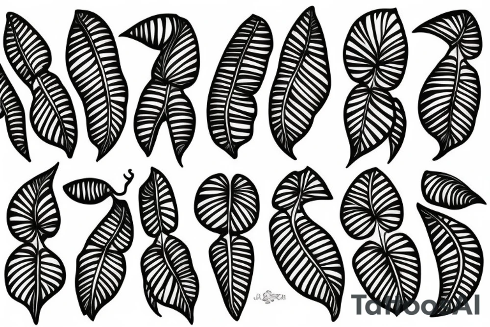 monstera tattoo idea