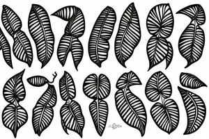 monstera tattoo idea