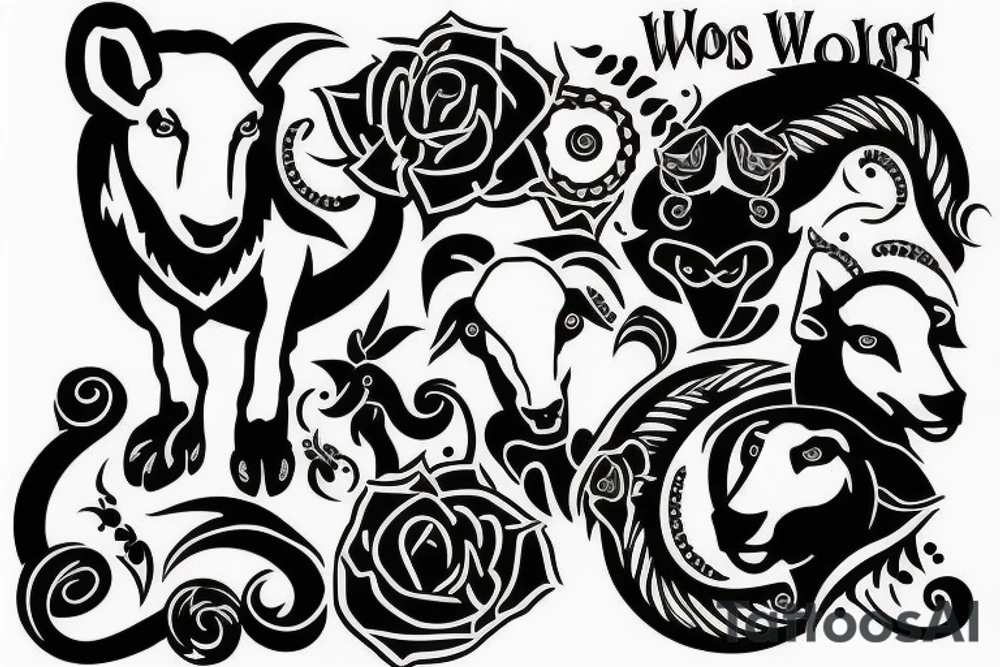 sheep in wolves
 clothing tattoo idea