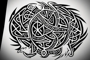 African tribal symbol that extends from an existing design. It should represent leadership, uniqueness, and boldness. Should also include an eagle tattoo idea