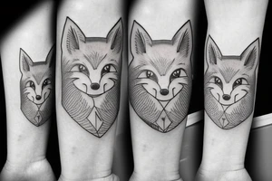 Japanese foxes tattoo idea