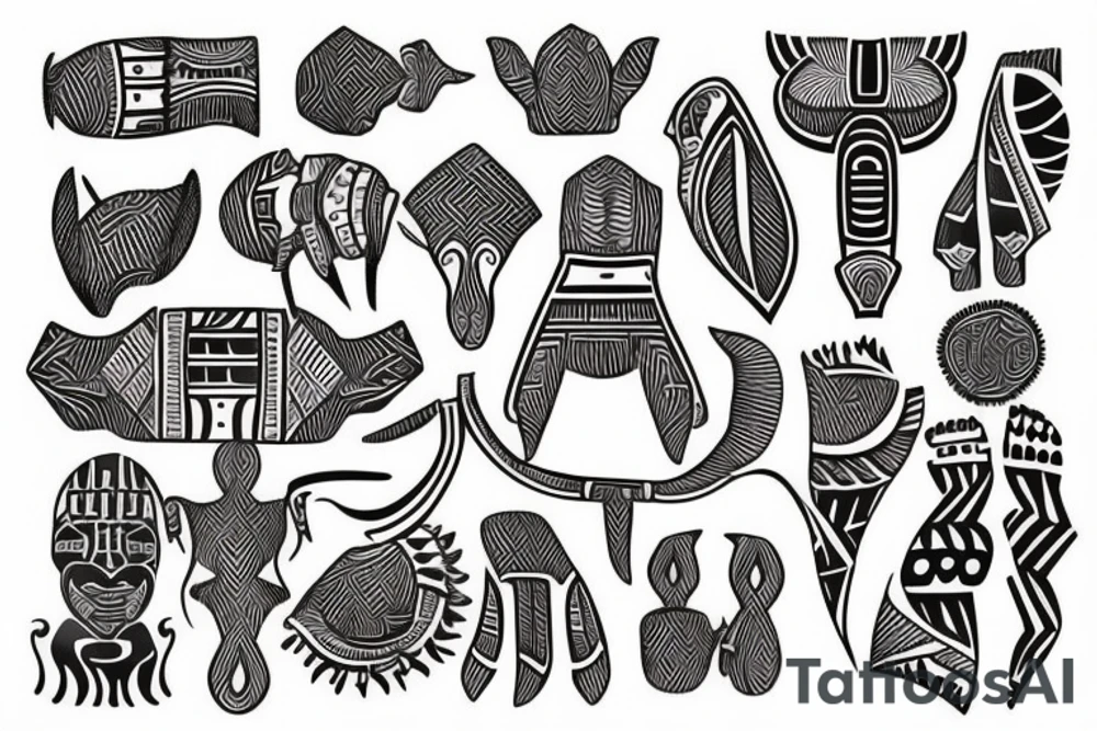 African tribal tattoo idea