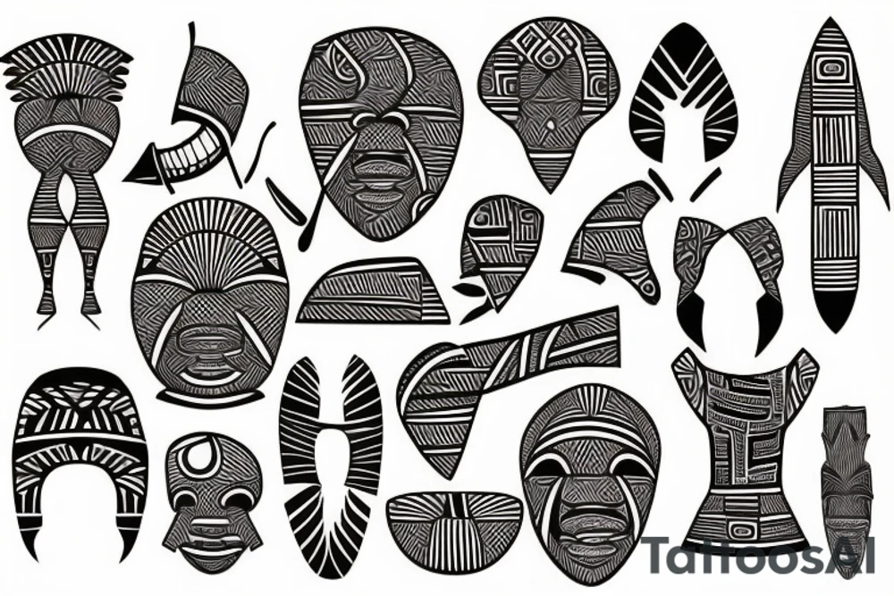 African tribal tattoo idea