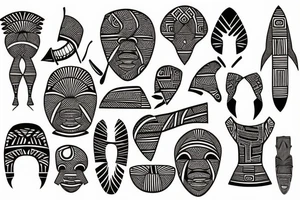 African tribal tattoo idea
