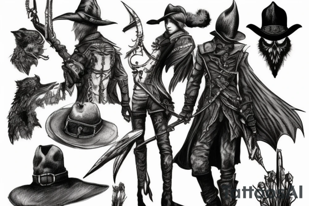bloodborne hunter tattoo idea