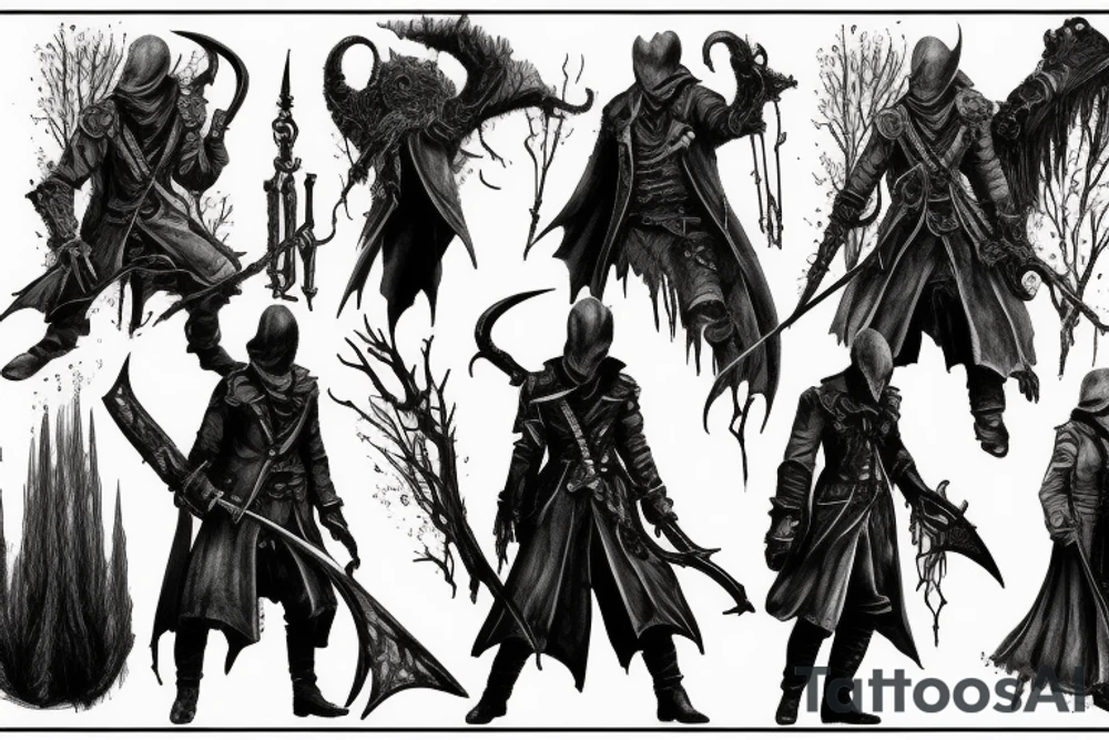 bloodborne hunter tattoo idea