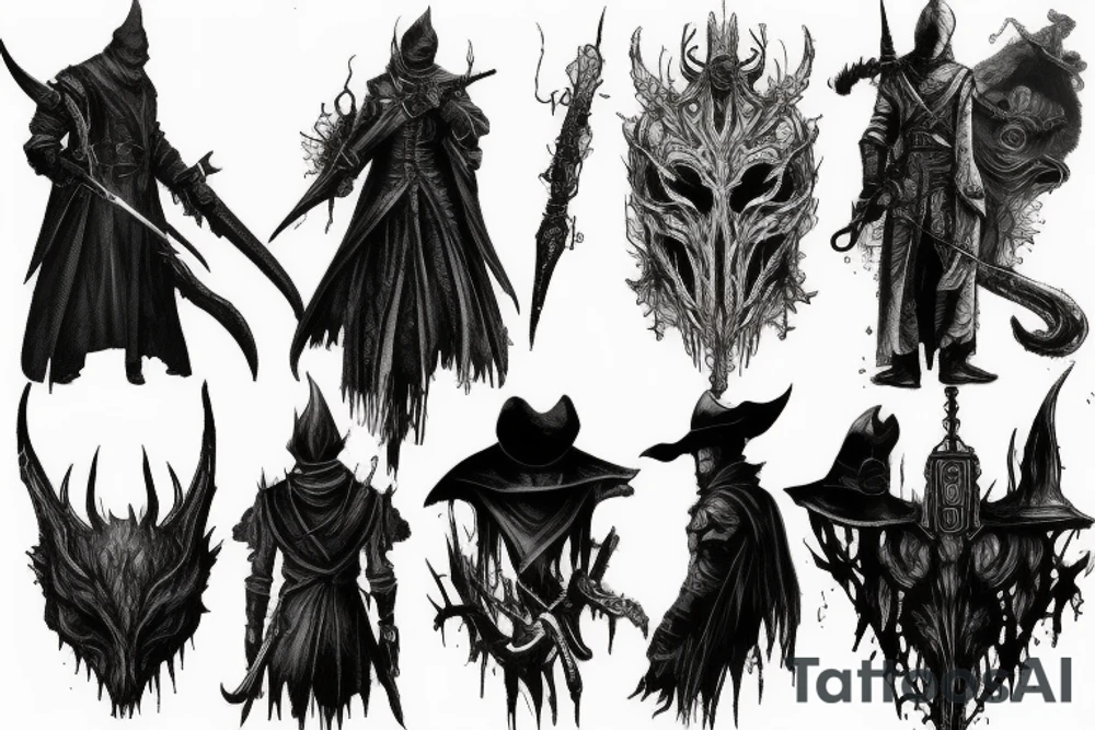 bloodborne hunter tattoo idea
