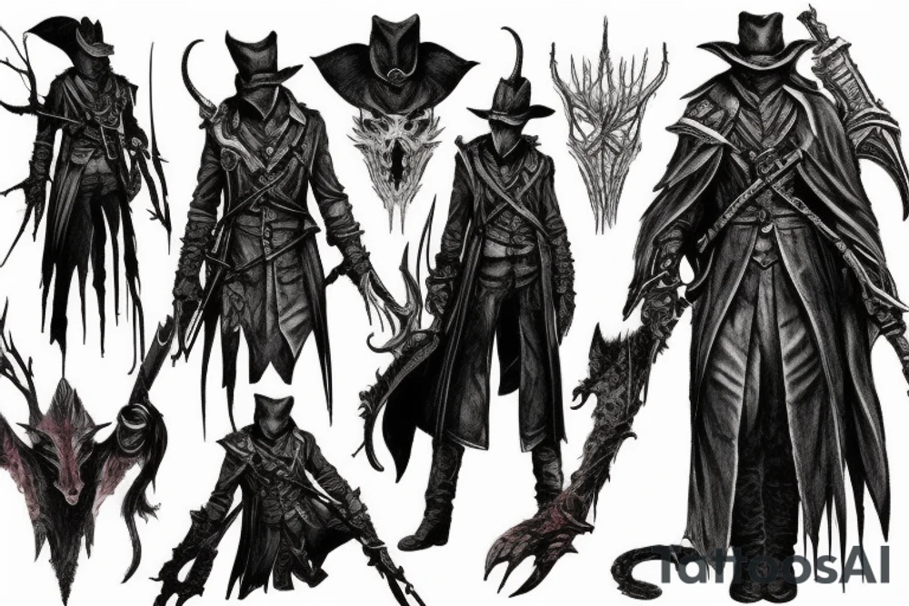 bloodborne hunter tattoo idea