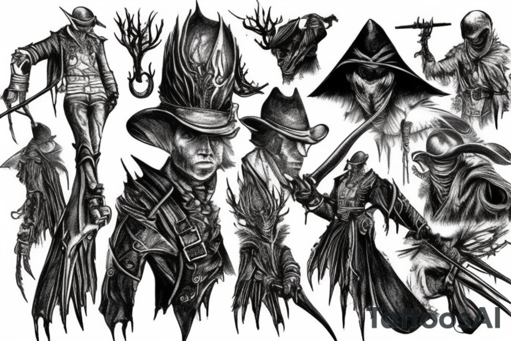 bloodborne hunter tattoo idea