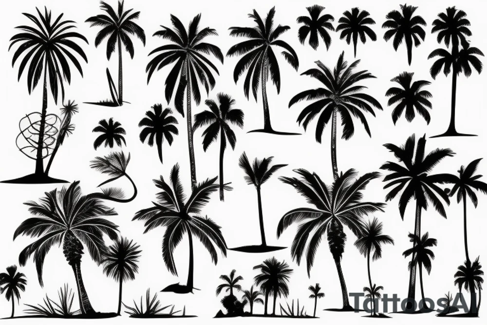 palm trees tattoo idea