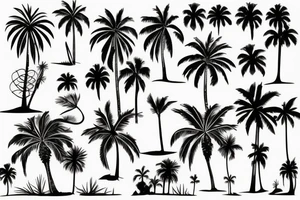 palm trees tattoo idea