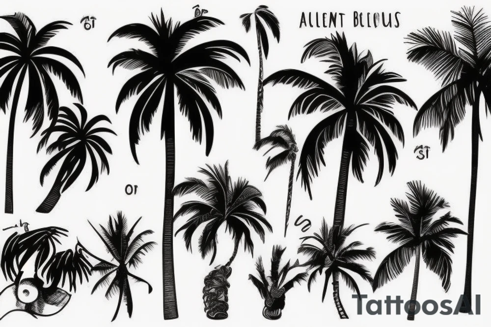 palm trees tattoo idea