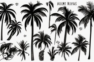 palm trees tattoo idea