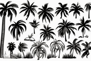 palm trees tattoo idea
