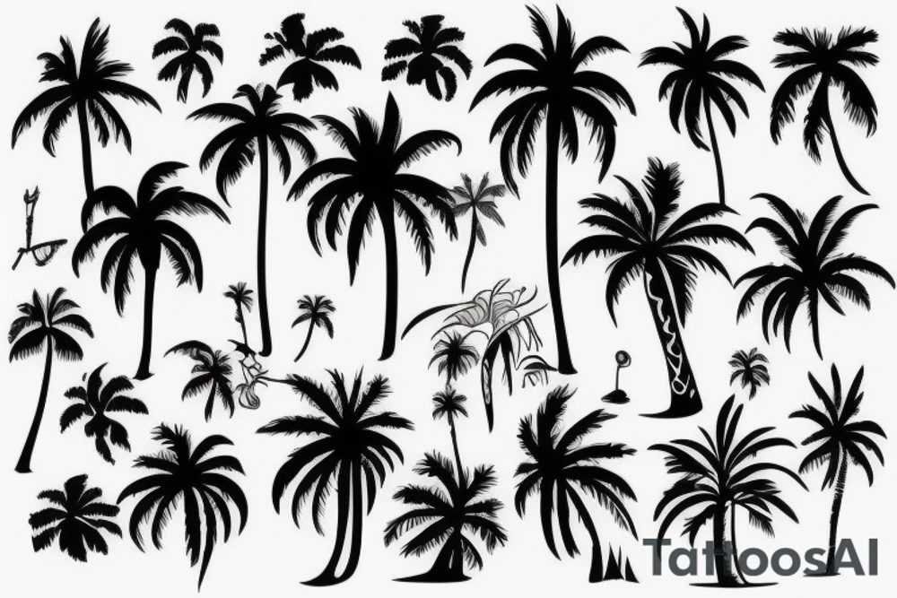 palm trees tattoo idea