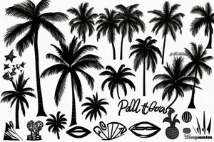 Palm trees tattoo idea
