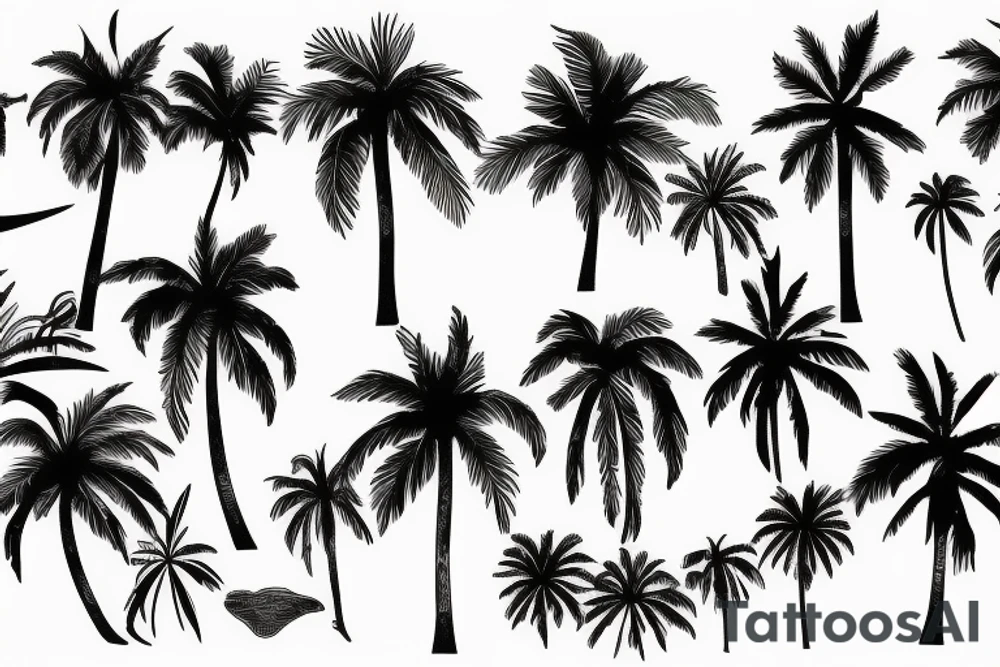 Palm trees tattoo idea