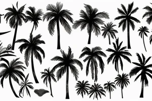 Palm trees tattoo idea