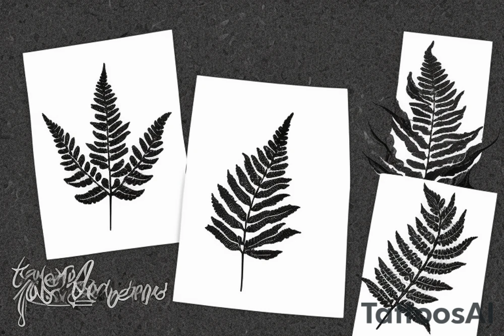 fern plant tattoo idea