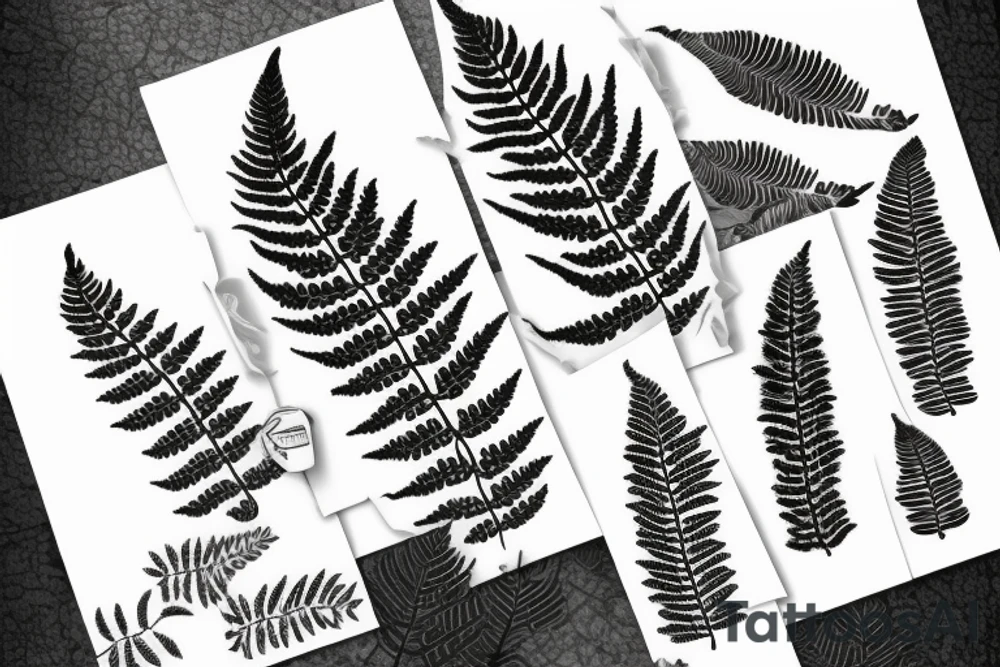 fern plant tattoo idea