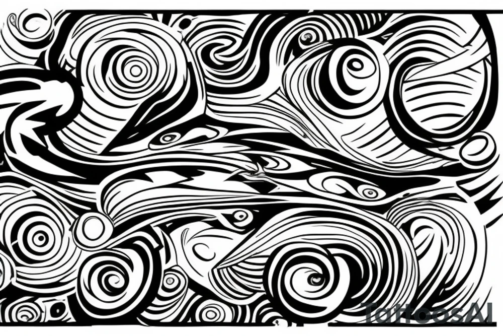 a fine line tattoo representing the distortion of reality. tattoo idea