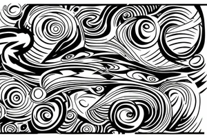 a fine line tattoo representing the distortion of reality. tattoo idea