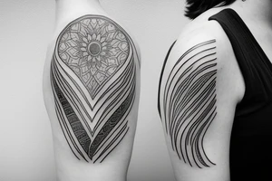 a fine line tattoo representing the balance tattoo idea