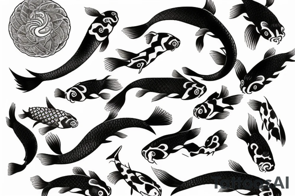 koi yin yan tattoo idea