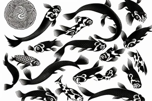 koi yin yan tattoo idea