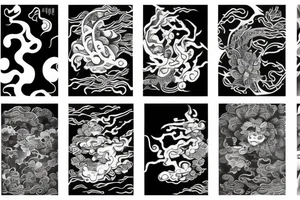 yin yan abstract tattoo idea