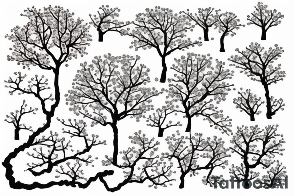 sakura tree tattoo idea