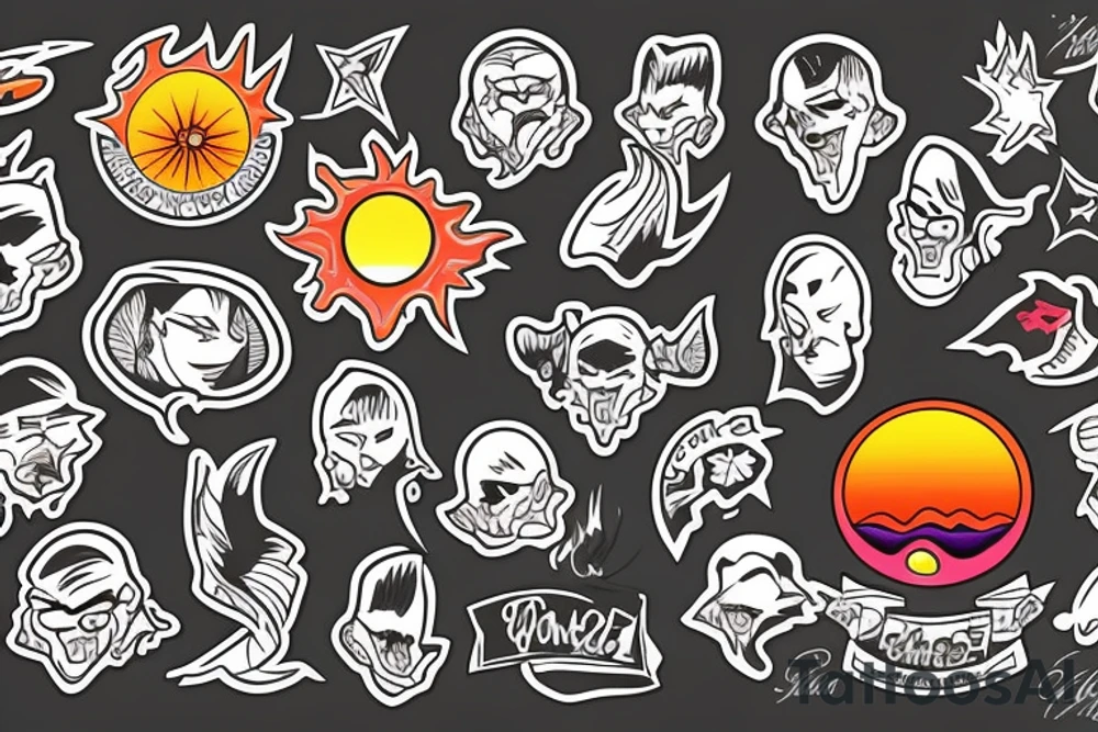 sunset tattoo idea