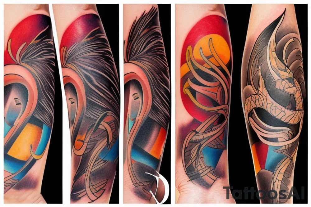 sunset tattoo idea