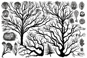 The tree with ought to leave with roots tattoo idea