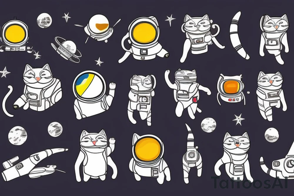 cat-astronaut tattoo idea