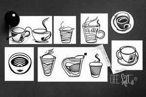 coffee with friends near the sea tattoo idea