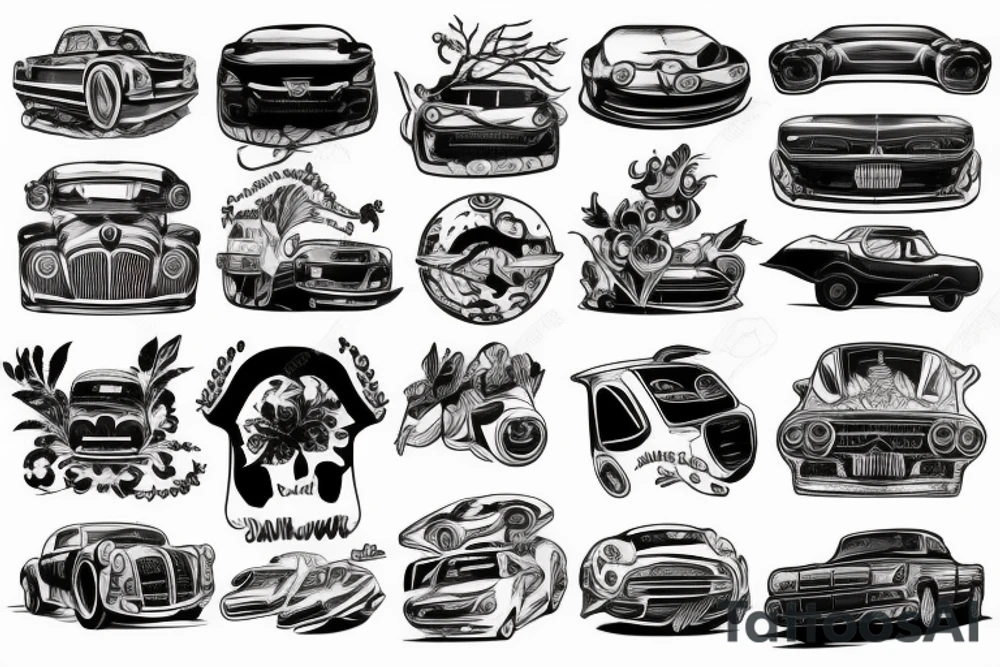cool car tattoo idea