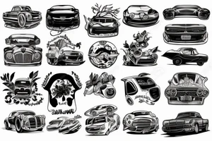 cool car tattoo idea