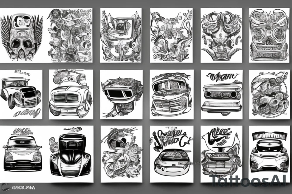 cool car tattoo idea