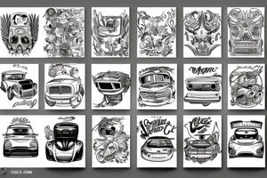 cool car tattoo idea