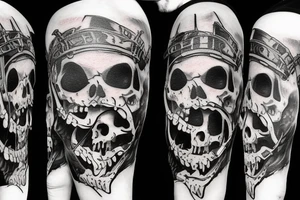 Undead Pirate ship full view tattoo idea