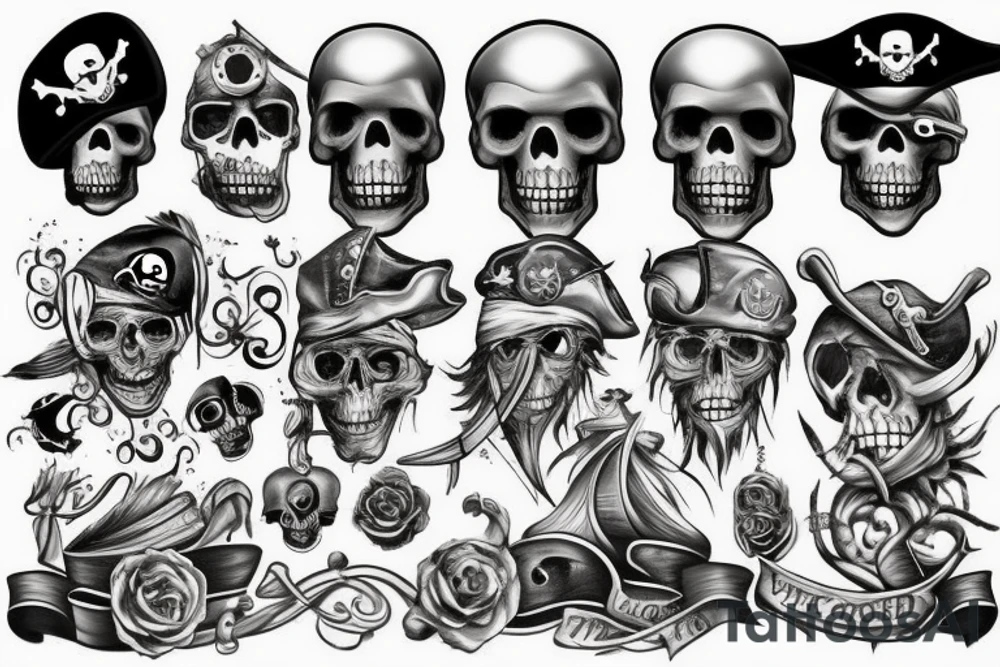 Pirate theme tattoo idea